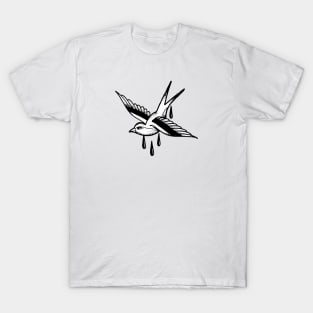 Old School Swallow Bird Tattoo T-Shirt